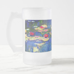Taza De Cristal Esmerilado Monet Water Lilies