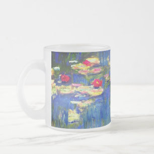 Taza De Cristal Esmerilado Monet Water Lilies