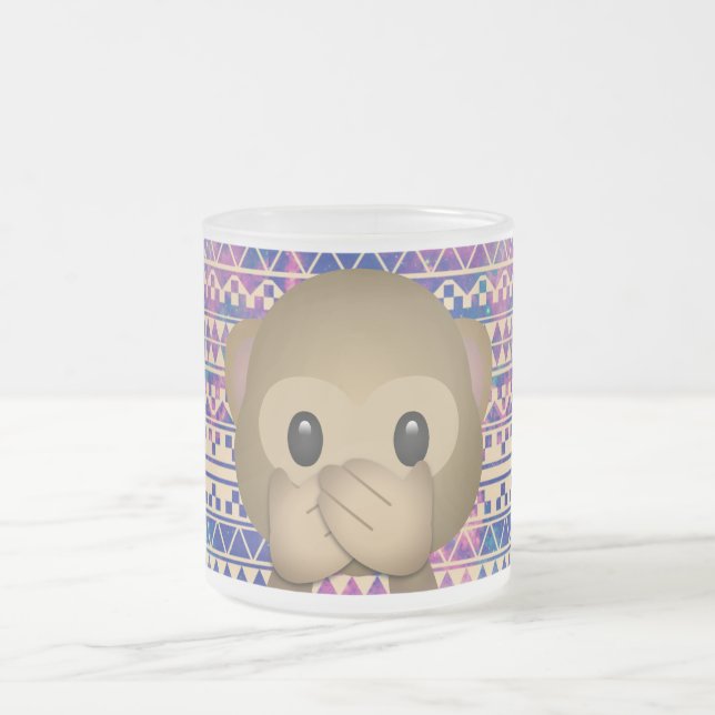 Taza De Cristal Esmerilado Mono de café (Centro)