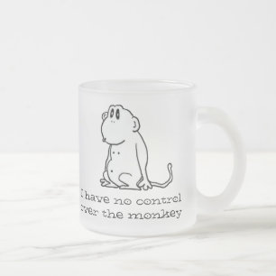 Taza De Cristal Esmerilado Mono personalizado