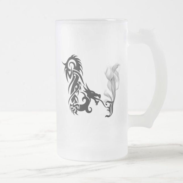 Taza De Cristal Esmerilado Monograma J del dragón (Derecha)