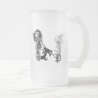 Taza De Cristal Esmerilado Monograma P del dragón