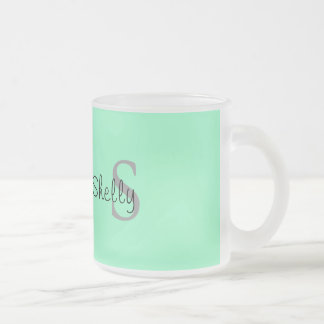 Taza De Cristal Esmerilado Monograma simple