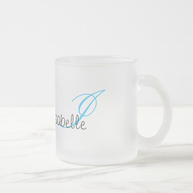 Taza De Cristal Esmerilado Monogramado (Derecha)