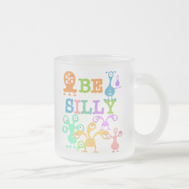 Taza De Cristal Esmerilado Monstruos tontos (Derecha)