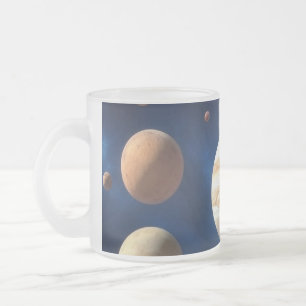 Taza De Cristal Esmerilado Montaje del sistema solar