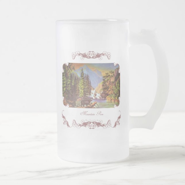 Taza De Cristal Esmerilado Montaña Wilderness Frosted Mug (Derecha)
