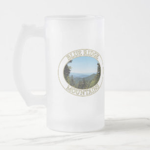 Taza De Cristal Esmerilado Montañas Blue Ridge en Carolina del Norte Occident