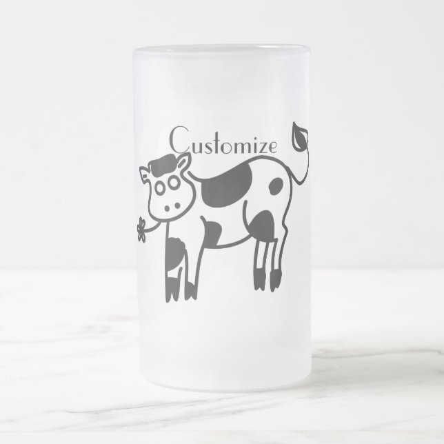 Taza De Cristal Esmerilado Moo Cow Thunder_Cove  (Centro)