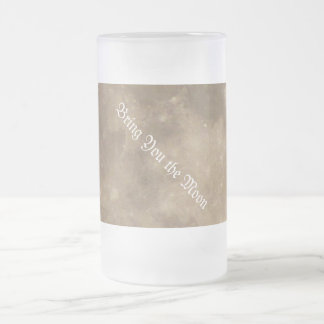 Taza De Cristal Esmerilado Moon Mug Personalizado Luna Llena Vidrio de Cervez