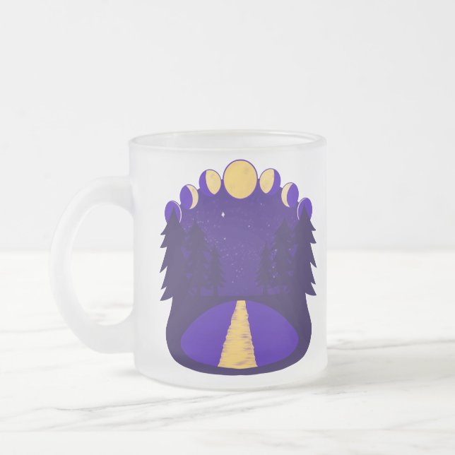 Taza De Cristal Esmerilado Moonlit Midnight (Izquierda)