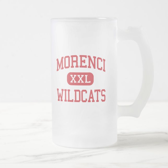 Taza De Cristal Esmerilado Morenci - gatos monteses - High School secundaria (Derecha)