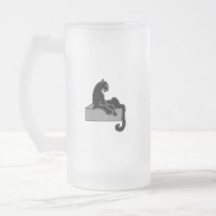 Taza De Cristal Esmerilado moreno negro