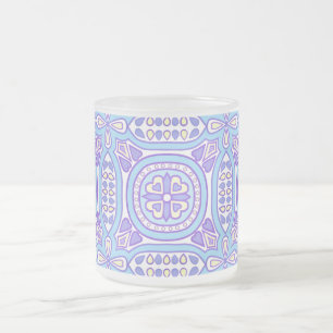 Taza De Cristal Esmerilado mosaico italiano