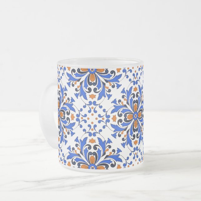 Taza De Cristal Esmerilado mosaico italiano (Anverso izquierdo)