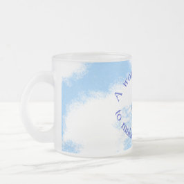 Taza De Cristal Esmerilado Motivación del pájaro azul