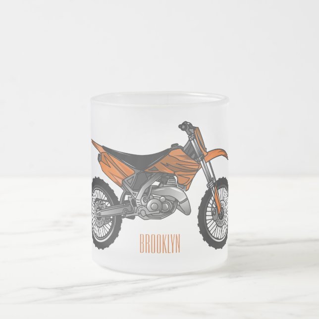 Taza De Cristal Esmerilado Motocicleta sucia fuera de carretera / motocross p (Centro)