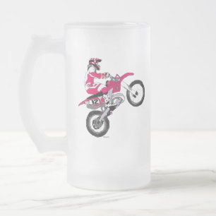Taza De Cristal Esmerilado Motocross 300