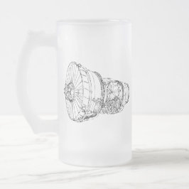Taza De Cristal Esmerilado Motor a reacción