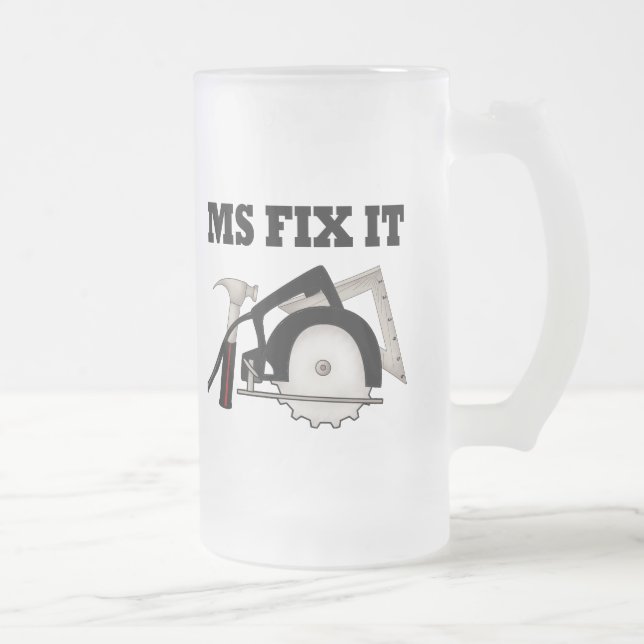 Taza De Cristal Esmerilado Ms Fix It (Derecha)