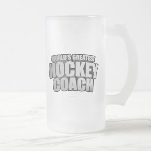 Taza De Cristal Esmerilado Mu, mejor entrenador de hockey sobre hielo