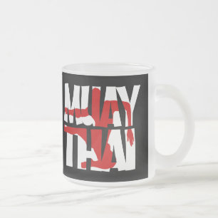Taza De Cristal Esmerilado Muay Thai