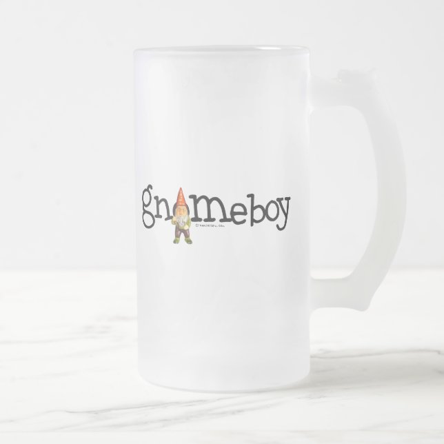 Taza De Cristal Esmerilado Muchacho del gnomo (Derecha)