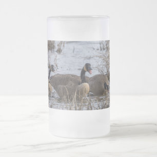 Taza De Cristal Esmerilado Mudándose En La Mugre Escarcha