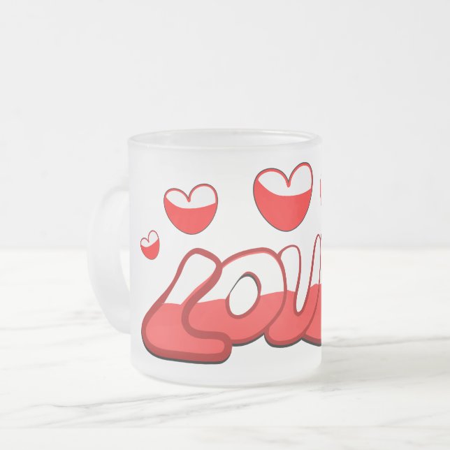 Taza De Cristal Esmerilado Muertes de amor (Anverso izquierdo)