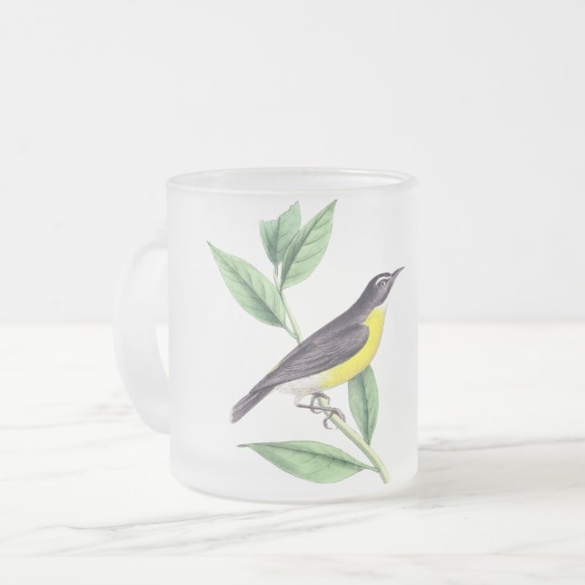 Taza De Cristal Esmerilado Muertes de aves (Anverso izquierdo)