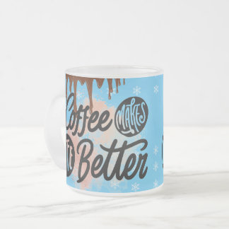 Taza De Cristal Esmerilado Mug