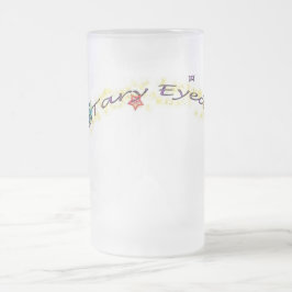 Taza De Cristal Esmerilado mug1 simplificado de ojos rojos