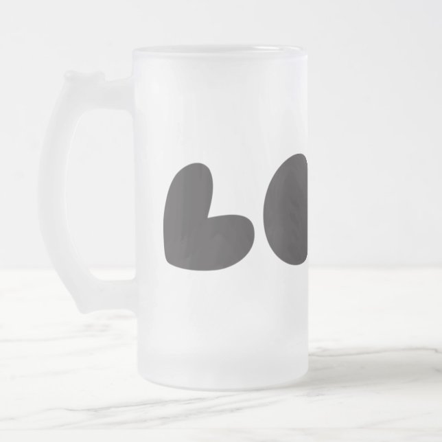 Taza De Cristal Esmerilado Mug - Aniversario Boda (Izquierda)