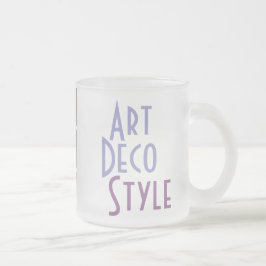 Taza De Cristal Esmerilado Mug ART DECO (vidrio esmerilado)