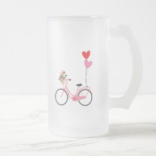 Taza De Cristal Esmerilado Mug - Bicicleta