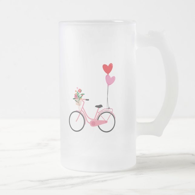 Taza De Cristal Esmerilado Mug - Bicicleta (Derecha)