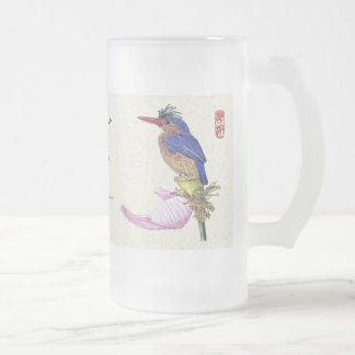 Taza De Cristal Esmerilado Mug_Bird_Kingfisher