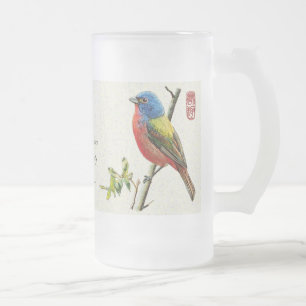 Taza De Cristal Esmerilado Mug_Bird_ " vigilancia "