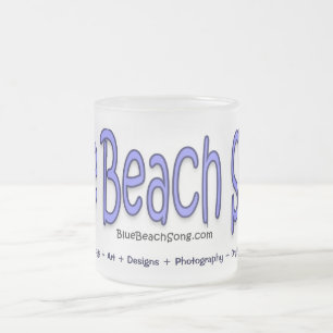 Taza De Cristal Esmerilado Mug Blue Beach Song™