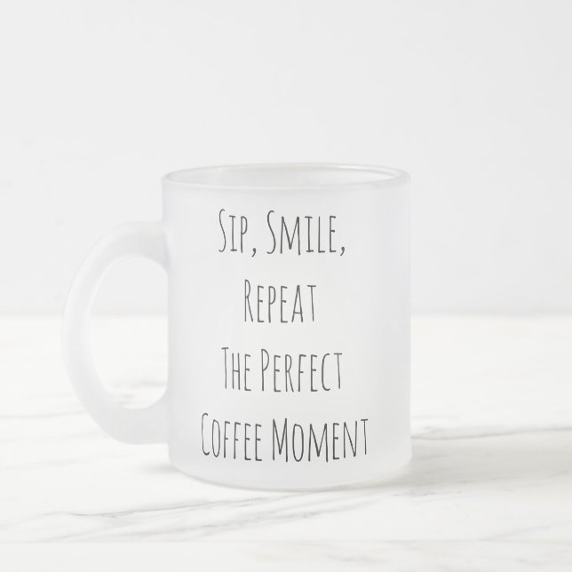 Taza De Cristal Esmerilado Mug cerámico transparente de 11 oz (Izquierda)