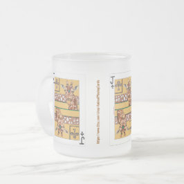 Taza De Cristal Esmerilado Mug Clásica, Jack of Clubs: Giraffe