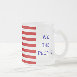 Taza De Cristal Esmerilado Mug con bandera de ciudadanía estadounidense