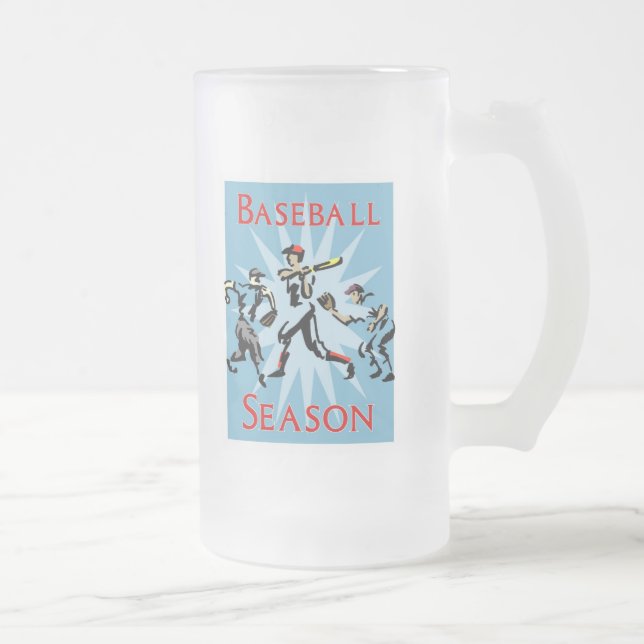 Taza De Cristal Esmerilado MUG de baseball-Frosted (Derecha)