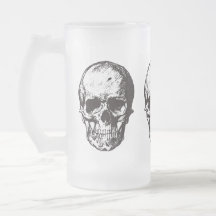 Mug De Cabeza De Calavera, Vidrio De Cerveza De Ca