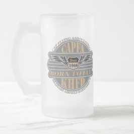 Taza De Cristal Esmerilado Mug de cerveza CAPFA