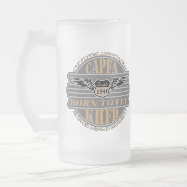 Taza De Cristal Esmerilado Mug de cerveza CAPFA (Izquierda)