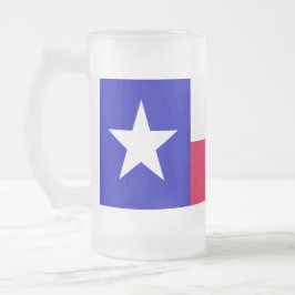 Taza De Cristal Esmerilado Mug de cerveza de bandera de Texas
