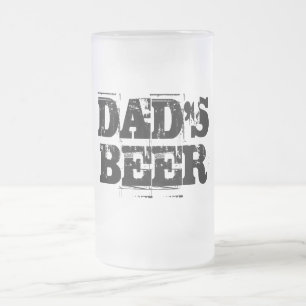 Taza De Cristal Esmerilado Mug de cerveza de papá