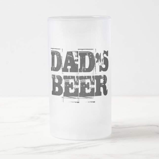 Taza De Cristal Esmerilado Mug de cerveza de papá (Centro)
