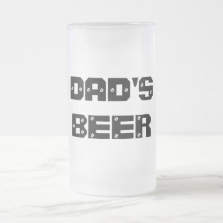 Taza De Cristal Esmerilado Mug de cerveza de papá